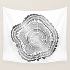 Growth Rings - 65 Years - Silver Wall Tapestry Gallery Image 4