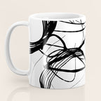 Flowing Ink Dynamics Black And White Coffee Mug Gallery Image 3