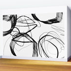 Flowing Ink Dynamics Black And White Wall Mural Gallery Image 2