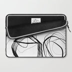 Flowing Ink Dynamics Black And White Laptop Sleeve Gallery Image 2