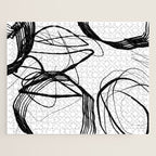 Flowing Ink Dynamics Black And White Jigsaw Puzzle Gallery Image 1