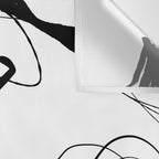Flowing Ink Dynamics Black And White Wall Tapestry Gallery Image 3