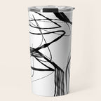 Flowing Ink Dynamics Black And White Travel Mug Gallery Image 1