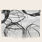 Flowing Ink Dynamics Black And White Wall Hanging Gallery Image 1