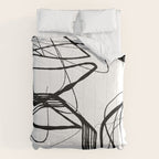 Flowing Ink Dynamics Black And White Comforter Gallery Image 6