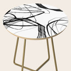 Flowing Ink Dynamics Black And White Side Table Gallery Image 2