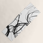 Flowing Ink Dynamics Black And White Yoga Mat Gallery Image 1