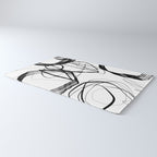 Flowing Ink Dynamics Black And White Rug Gallery Image 3