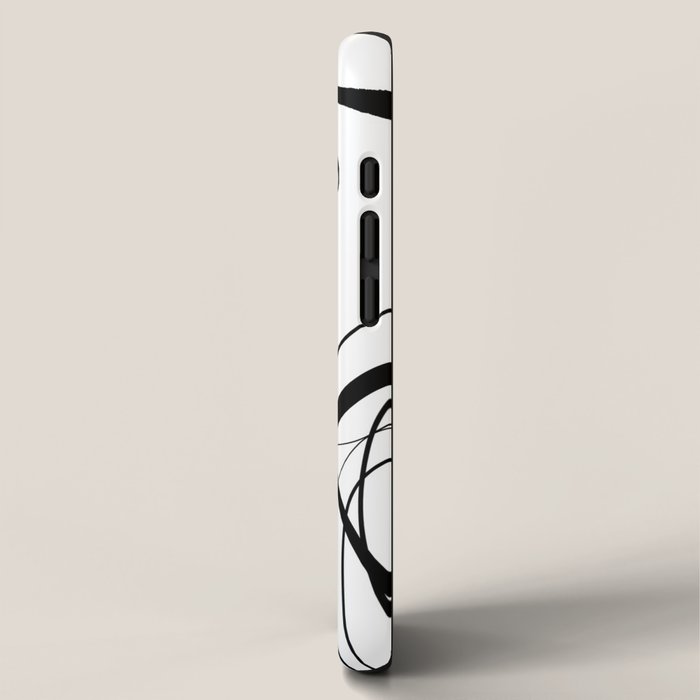 Flowing Ink Dynamics Black And White iPhone Case Gallery Image 2