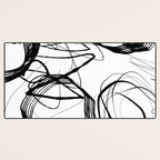 Flowing Ink Dynamics Black And White Desk Mat Gallery Image 3