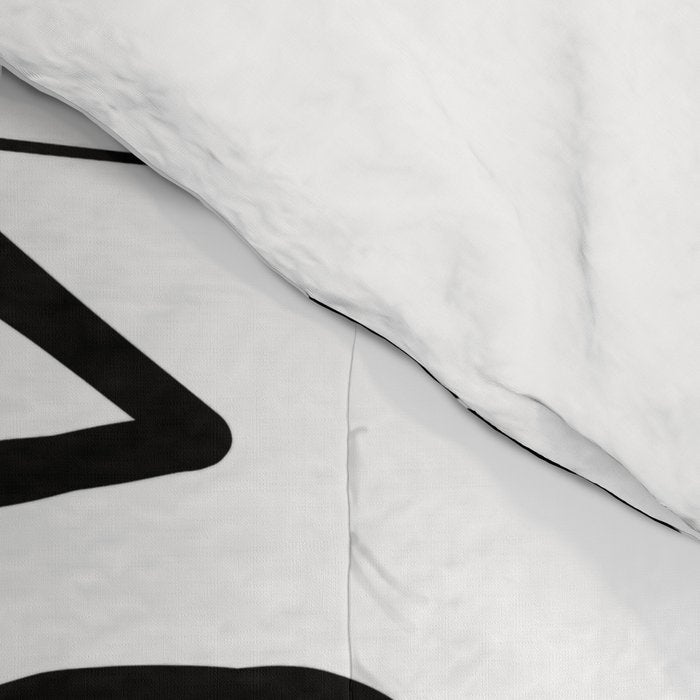 Flowing Ink Dynamics Black And White Comforter Gallery Image 4