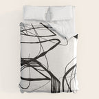 Flowing Ink Dynamics Black And White Duvet Cover Gallery Image 6