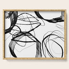 Flowing Ink Dynamics Black And White Serving Tray Gallery Image 1