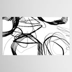 Flowing Ink Dynamics Black And White Tablecloth Gallery Image 2
