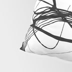 Flowing Ink Dynamics Black And White Pillow Sham Gallery Image 4