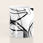 Flowing Ink Dynamics Black And White Coffee Mug Gallery Image 4