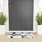 Flowing Ink Dynamics Black And White Welcome Mat Gallery Image 3