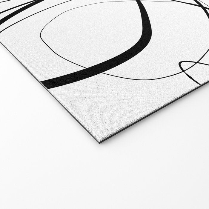 Flowing Ink Dynamics Black And White Welcome Mat Gallery Image 2