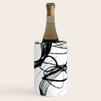 Flowing Ink Dynamics Black And White Wine Chiller Gallery Image 2