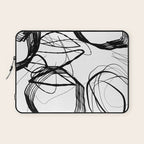 Flowing Ink Dynamics Black And White Laptop Sleeve Gallery Image 1