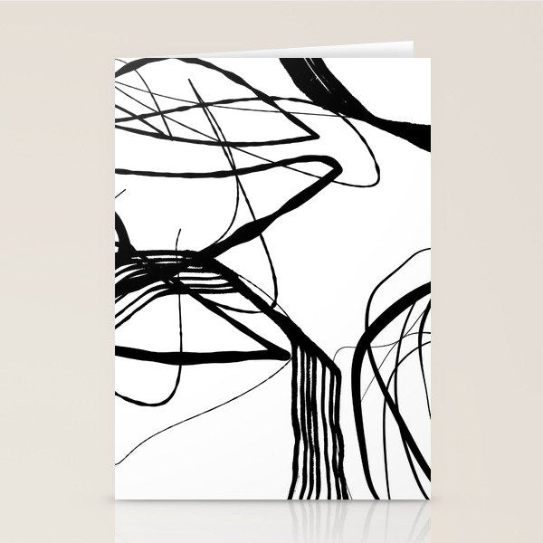 Flowing Ink Dynamics Black And White Stationery Card Gallery Image 2