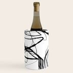 Flowing Ink Dynamics Black And White Wine Chiller Gallery Image 1