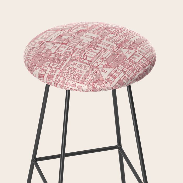 cafe buildings pink Stool Gallery Image 2