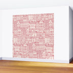 cafe buildings pink Wall Mural Gallery Image 2