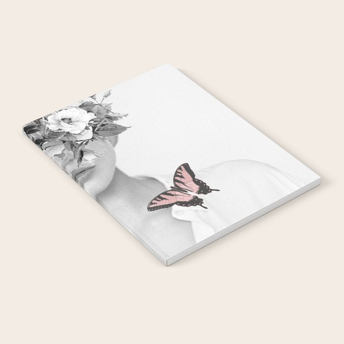 woman with flowers and butterflies 9a Notebook Gallery Image 2