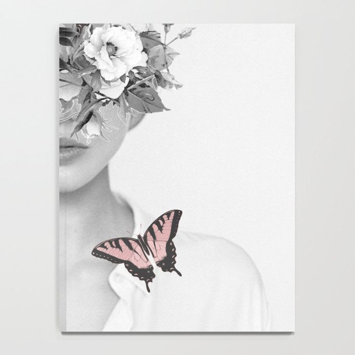 woman with flowers and butterflies 9a Notebook Gallery Image 4