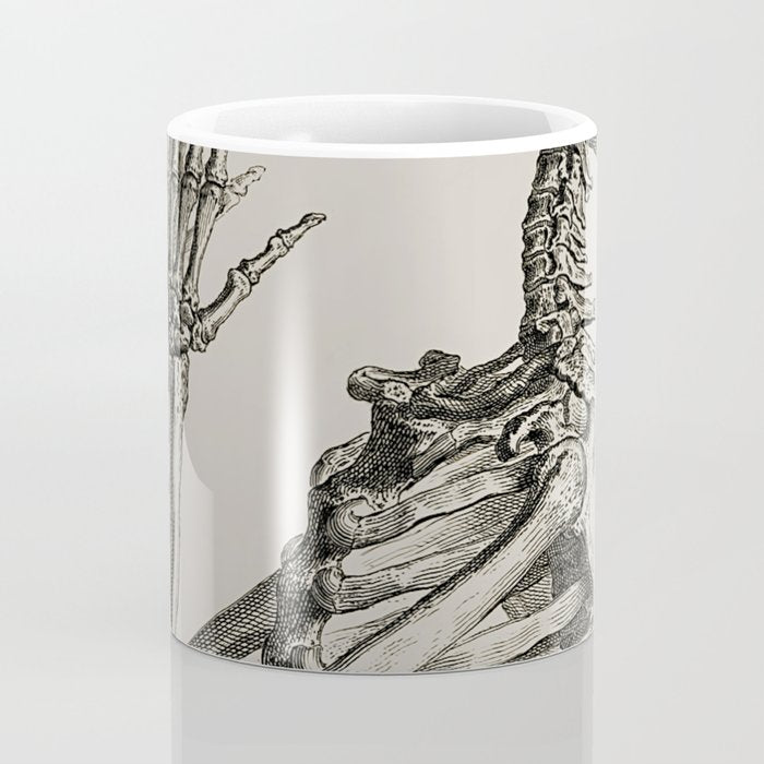 William Cheselden, Osteographia (The Anatomy of Bones), London, 1733 Praying Skeleton Coffee Mug Gallery Image 4