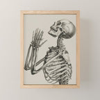 William Cheselden, Osteographia (The Anatomy of Bones), London, 1733 Praying Skeleton Mini Art Print Gallery Image 1
