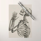 William Cheselden, Osteographia (The Anatomy of Bones), London, 1733 Praying Skeleton Wrapping Paper Gallery Image 1