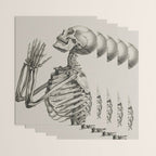 William Cheselden, Osteographia (The Anatomy of Bones), London, 1733 Praying Skeleton Wrapping Paper Gallery Image 3