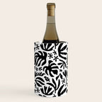 Black and white tropical summer nature pattern Wine Chiller Gallery Image 2