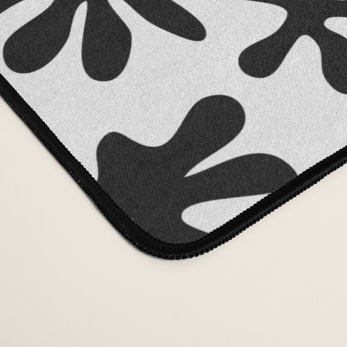 Black and white tropical summer nature pattern Desk Mat Gallery Image 4