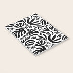Black and white tropical summer nature pattern Notebook Gallery Image 3