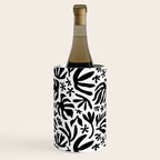 Black and white tropical summer nature pattern Wine Chiller Gallery Image 3