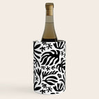 Black and white tropical summer nature pattern Wine Chiller Gallery Image 1