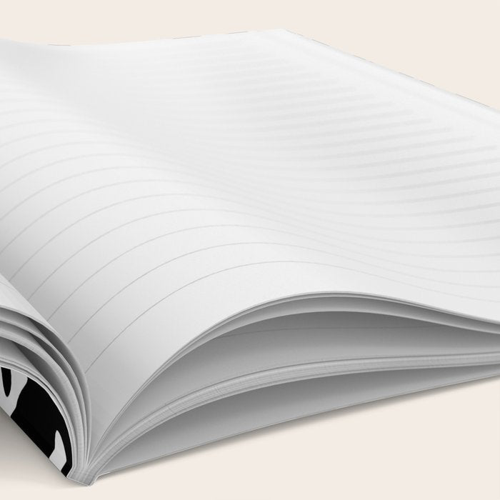 Black and white tropical summer nature pattern Notebook Gallery Image 2