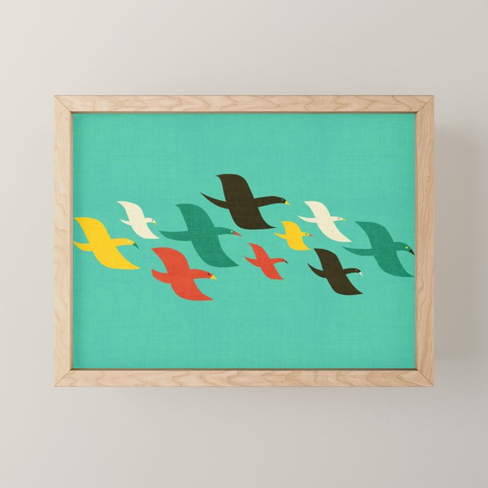 Birds are flying Mini Art Print Gallery Image 1