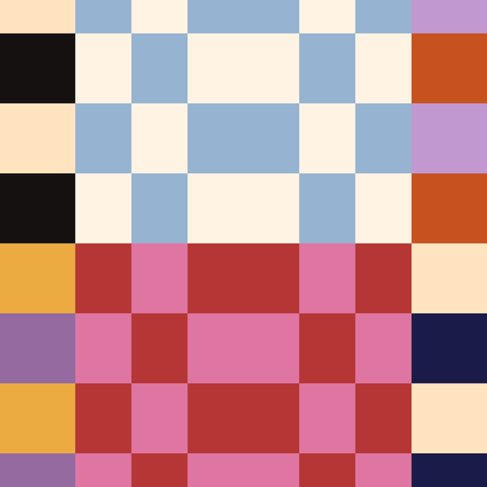 Retro 70s Colorful Patchwork Checkerboard Coffee Mug Gallery Image 2