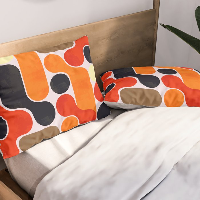 Mid-century geometry no4 Pillow Sham Gallery Image 2