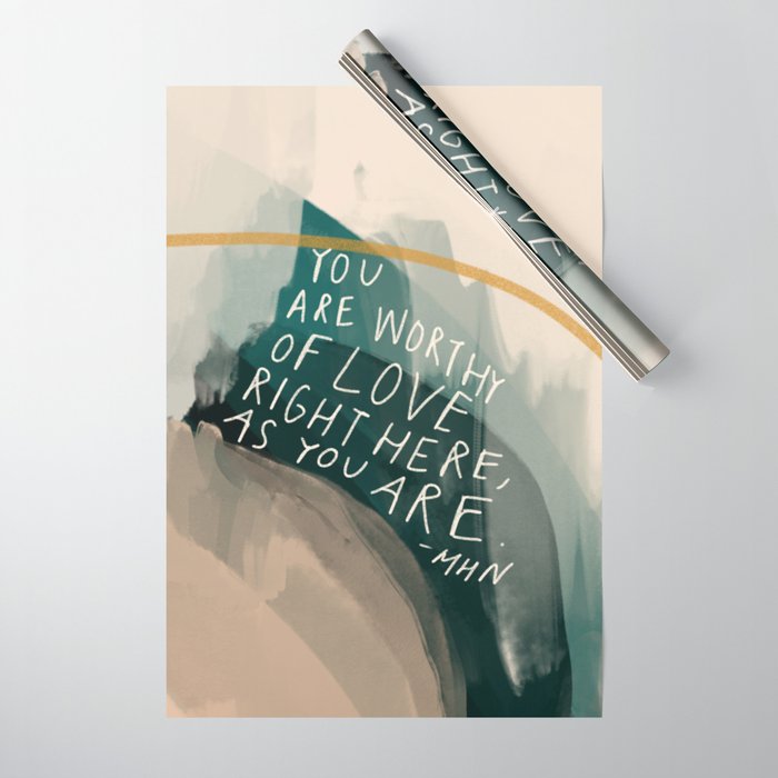 You are Worthy of Love Wrapping Paper Gallery Image 1