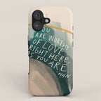 You are Worthy of Love iPhone Case Gallery Image 1