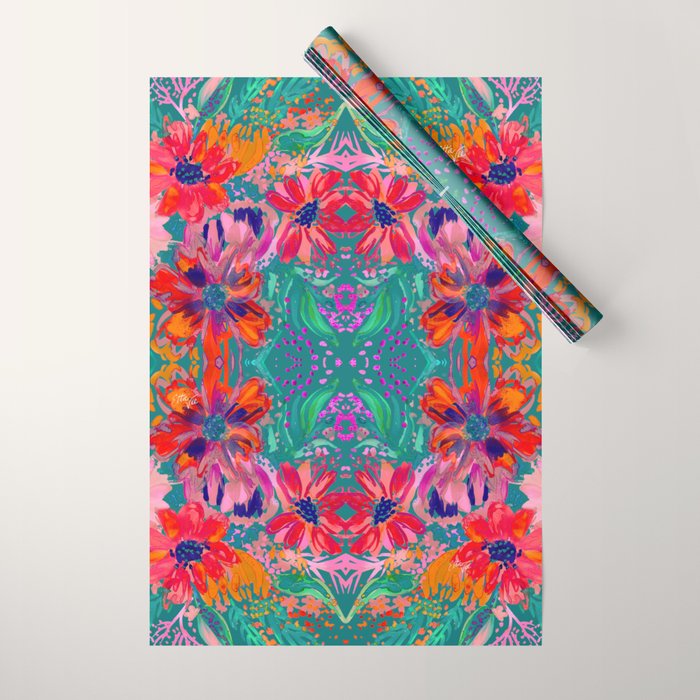 EttaVee Watercolor Florals Wrapping Paper Gallery Image 1