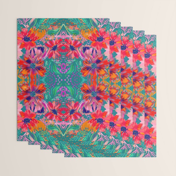 EttaVee Watercolor Florals Wrapping Paper Gallery Image 3