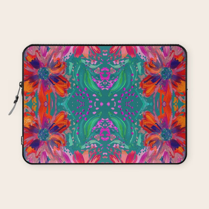EttaVee Watercolor Florals Laptop Sleeve Gallery Image 1