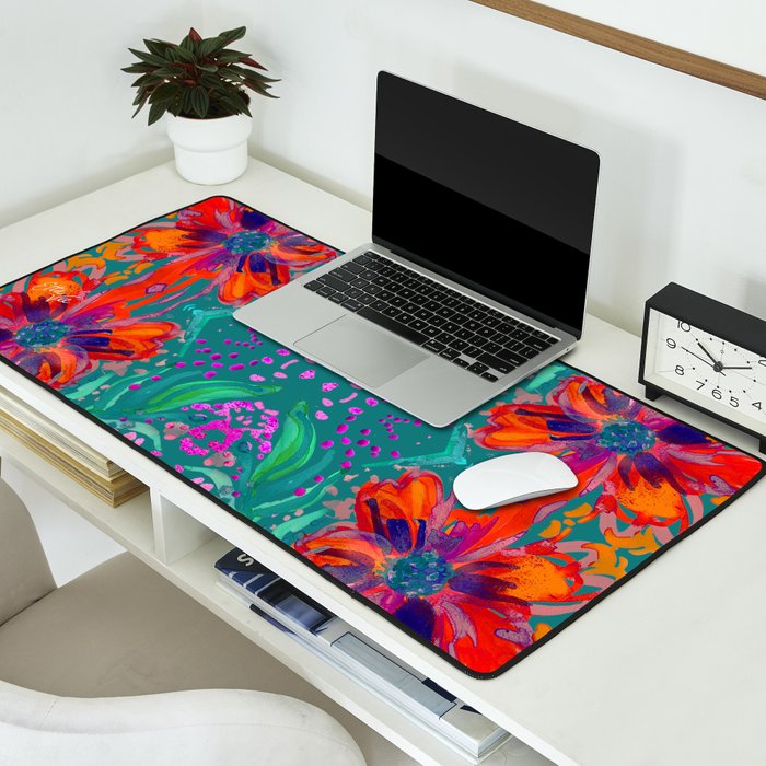EttaVee Watercolor Florals Desk Mat Gallery Image 2