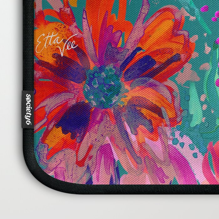 EttaVee Watercolor Florals Laptop Sleeve Gallery Image 3